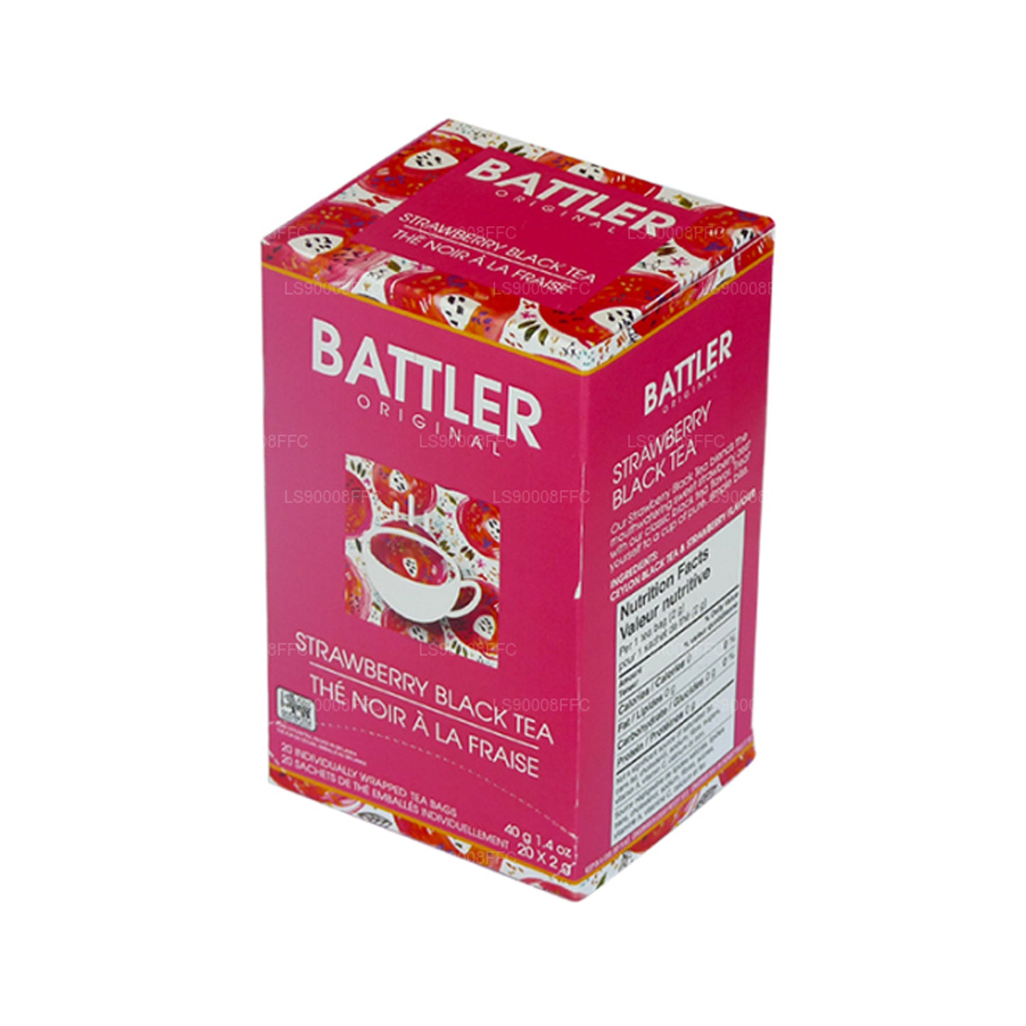Battler Original Erdbeer-Schwarztee (40 g) 20 Teebeutel