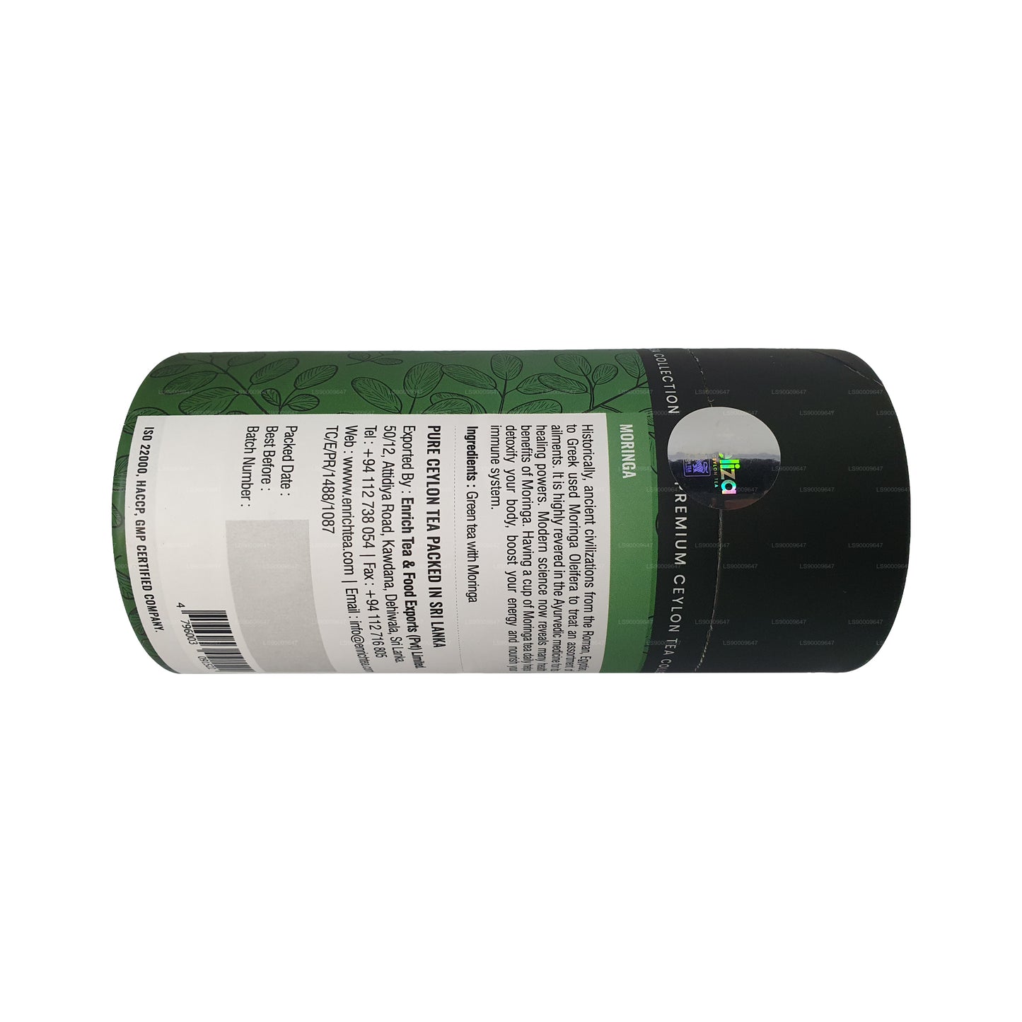 Cheliza Grüner Tee mit Moringa Dose (50g) 20 Teebeutel