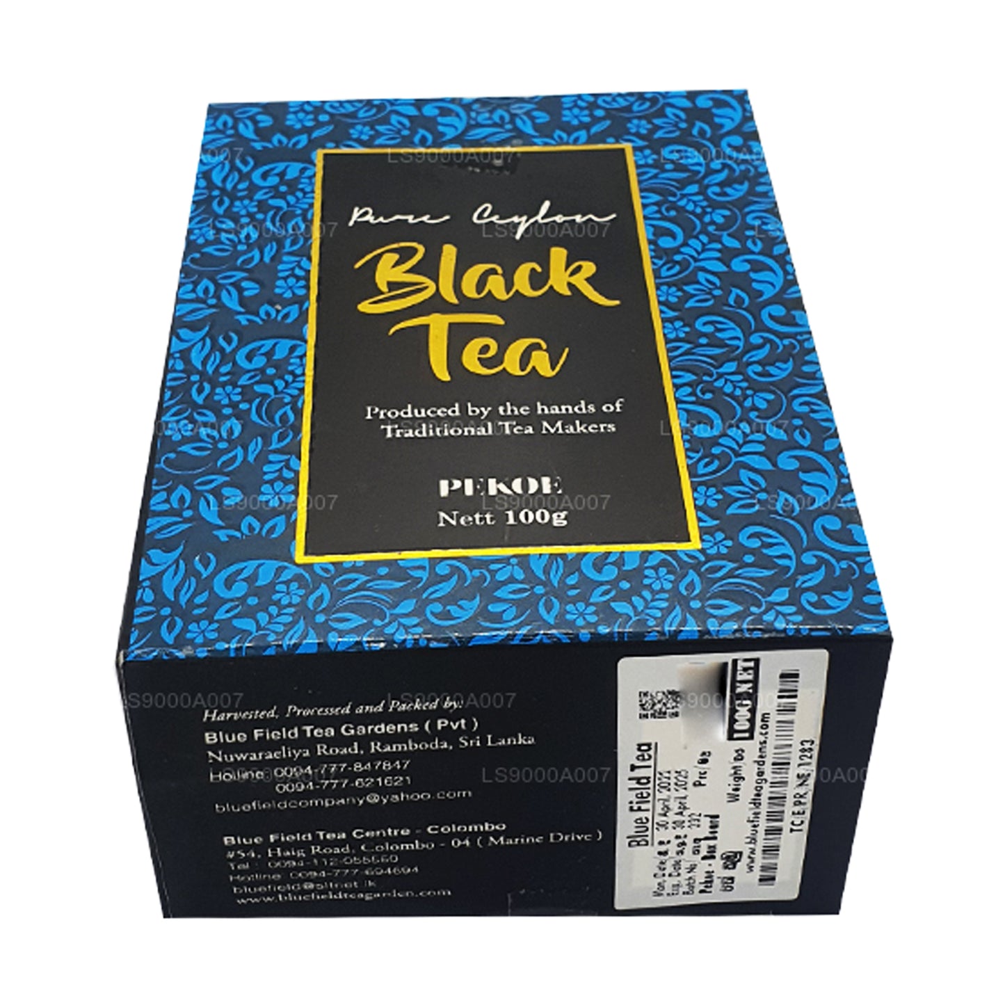 Blue Field Pure Ceylon PEKOE-Grade Schwarzer loser Tee (100 g)