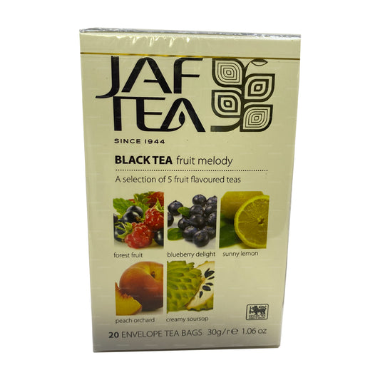 Jaf Tea Pure Fruits Collection Black Tea Fruit Melody (30 g) 20 Teebeutel