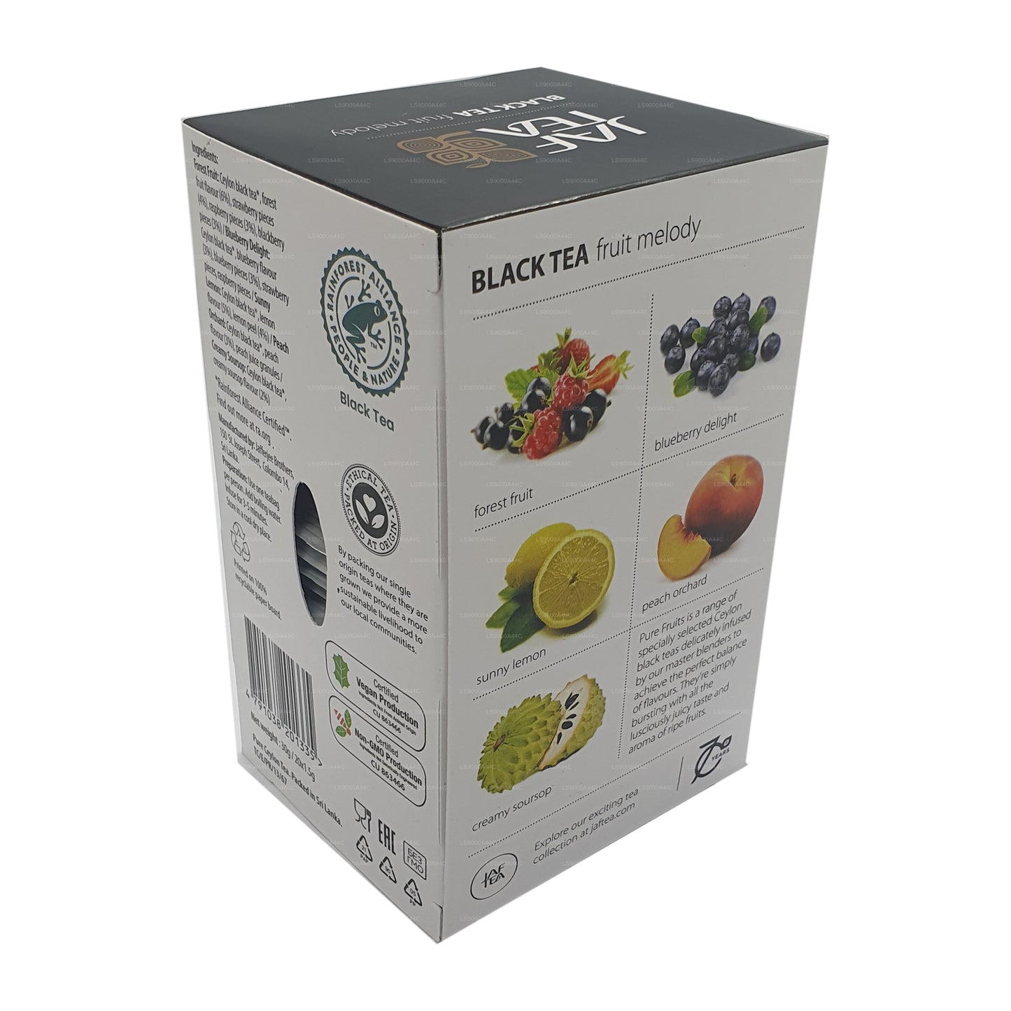 Jaf Tea Pure Fruits Collection Black Tea Fruit Melody (30 g) 20 Teebeutel