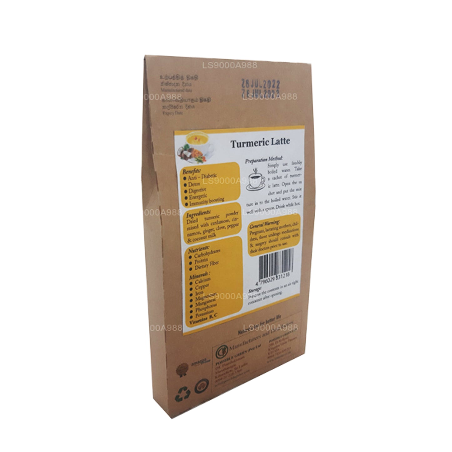 Lifetone Kurkuma Latte (40g) 20 Teebeutel