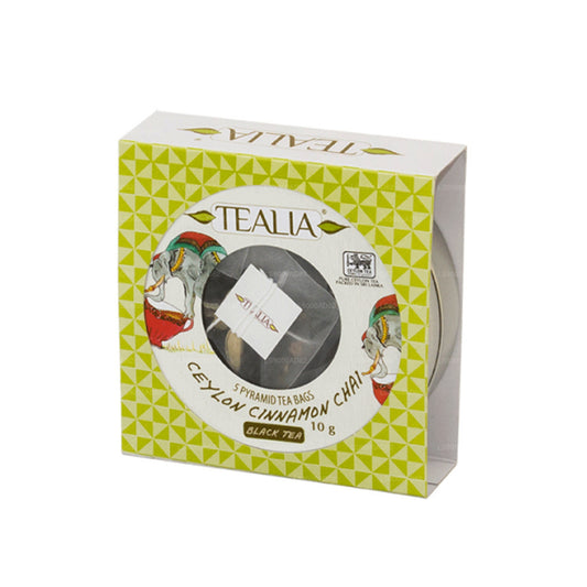 Tealia Ceylon Zimt Chai – 5 Pyramiden-Teebeutel (10 g)