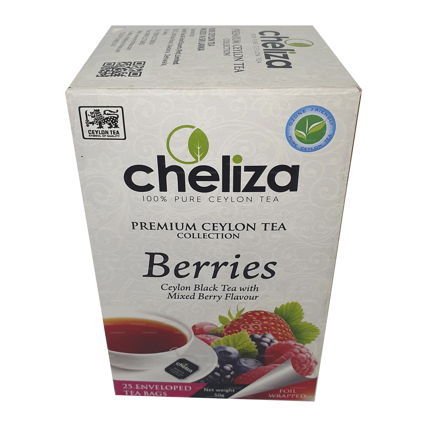 Cheliza Ceylon Schwarztee mit gemischtem Beerengeschmack (50 g) 25 Teebeutel