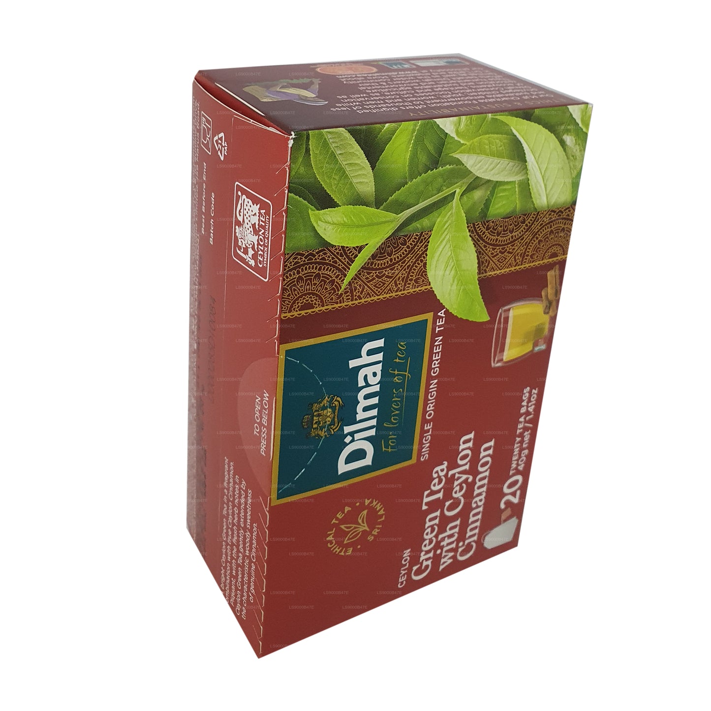 Dilmah Ceylon Grüntee mit Ceylon-Zimt (40 g) 20 Teebeutel
