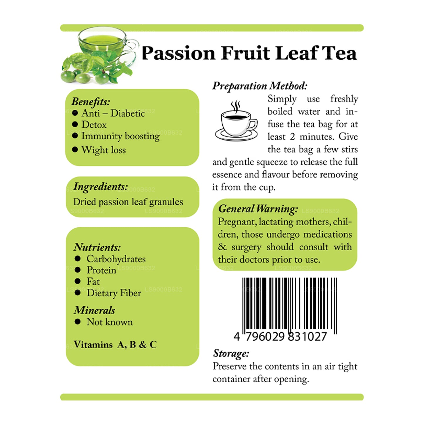 Lifetone Passionsfruchtblatt-Tee (30g)