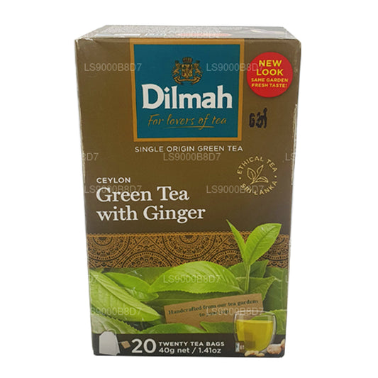 Dilmah Grüner Tee mit Ingwer (40 g), 20 Teebeutel