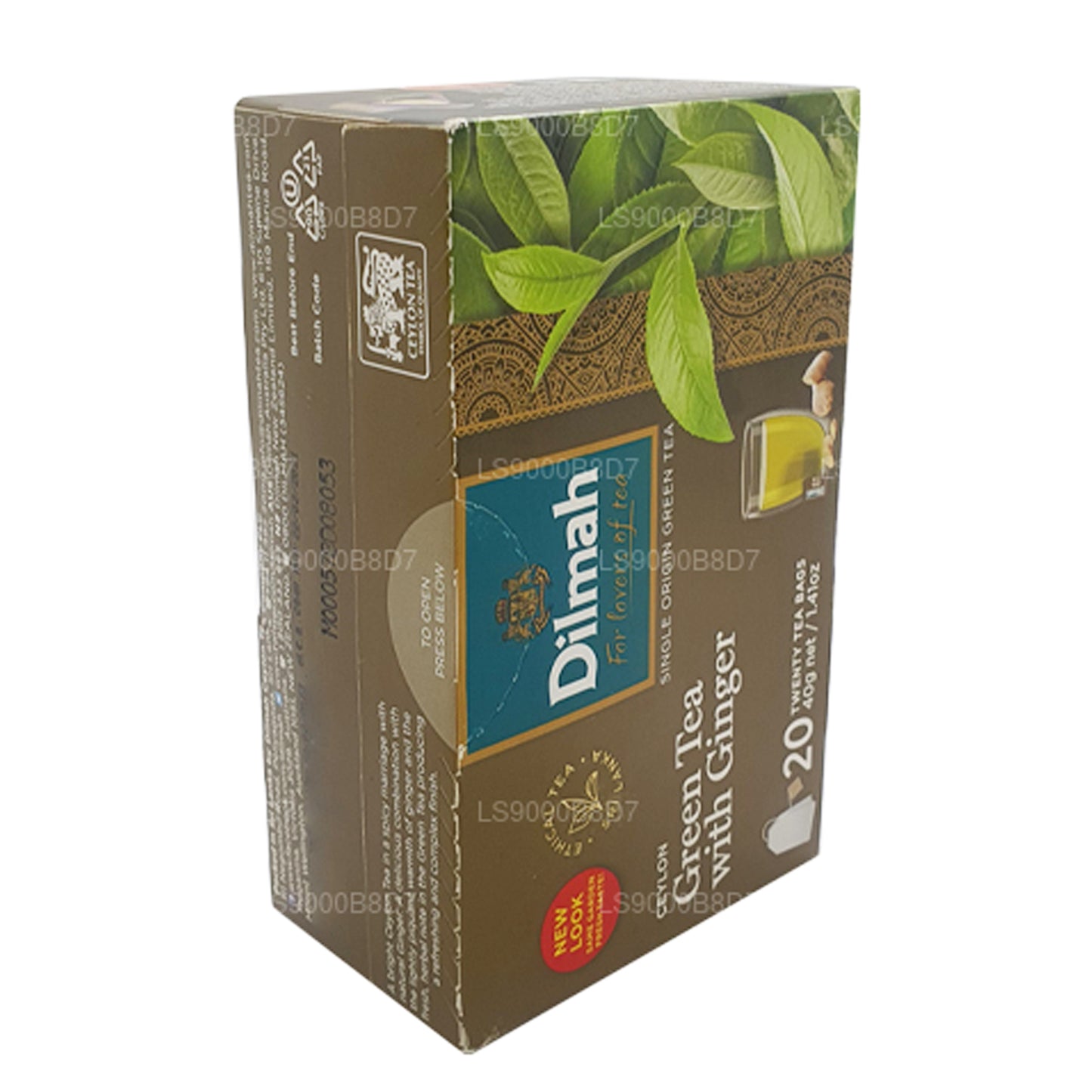Dilmah Grüner Tee mit Ingwer (40 g), 20 Teebeutel