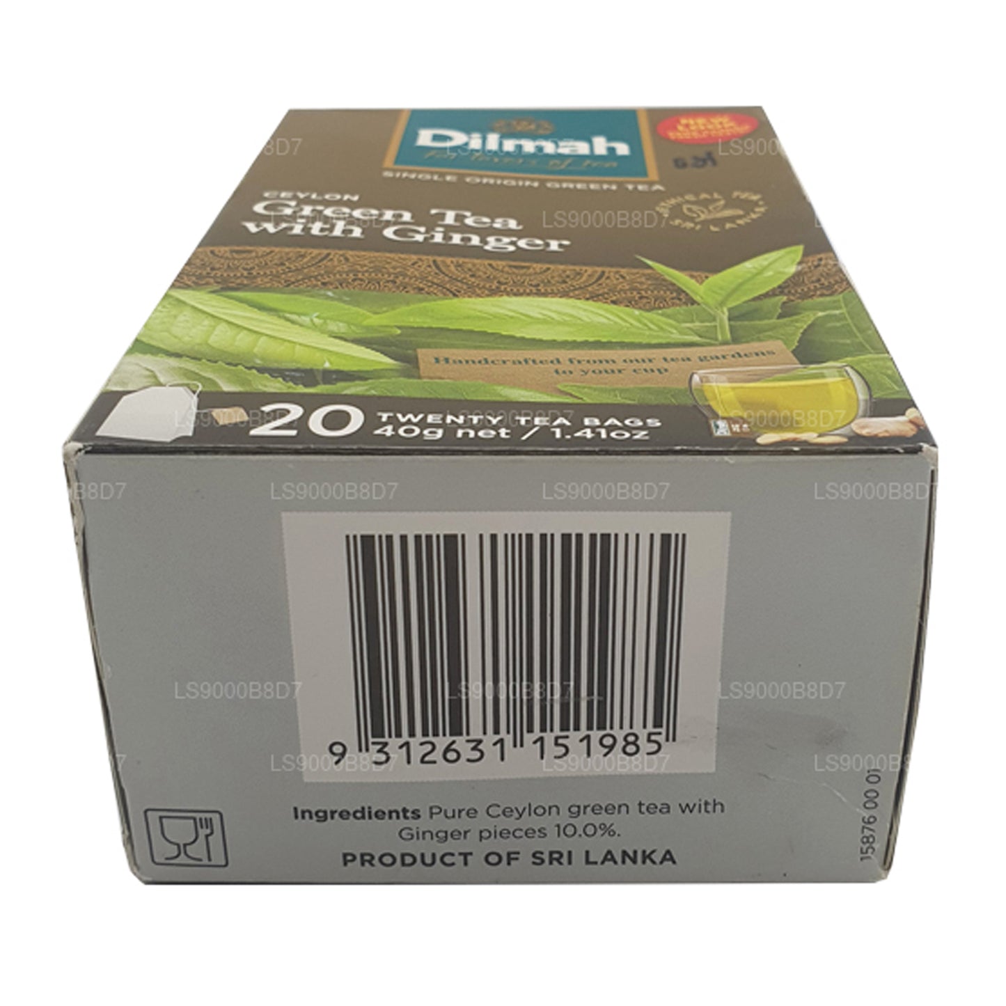 Dilmah Grüner Tee mit Ingwer (40 g), 20 Teebeutel