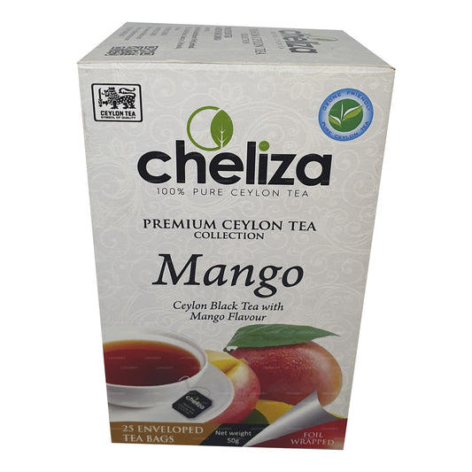 Cheliza Ceylon Schwarztee mit Mangogeschmack (50g) 25 Teebeutel