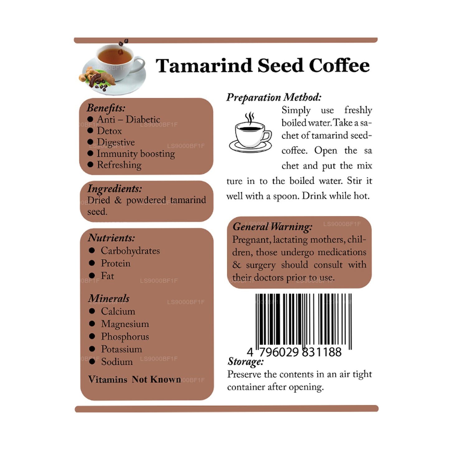 Lifetone Tamarindensamenkaffee (40g)