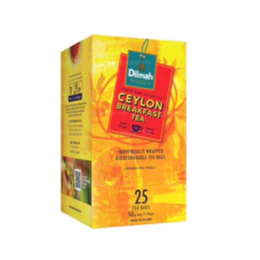 Dilmah Yum Ceylon Frühstückstee (50 g), 25 Teebeutel