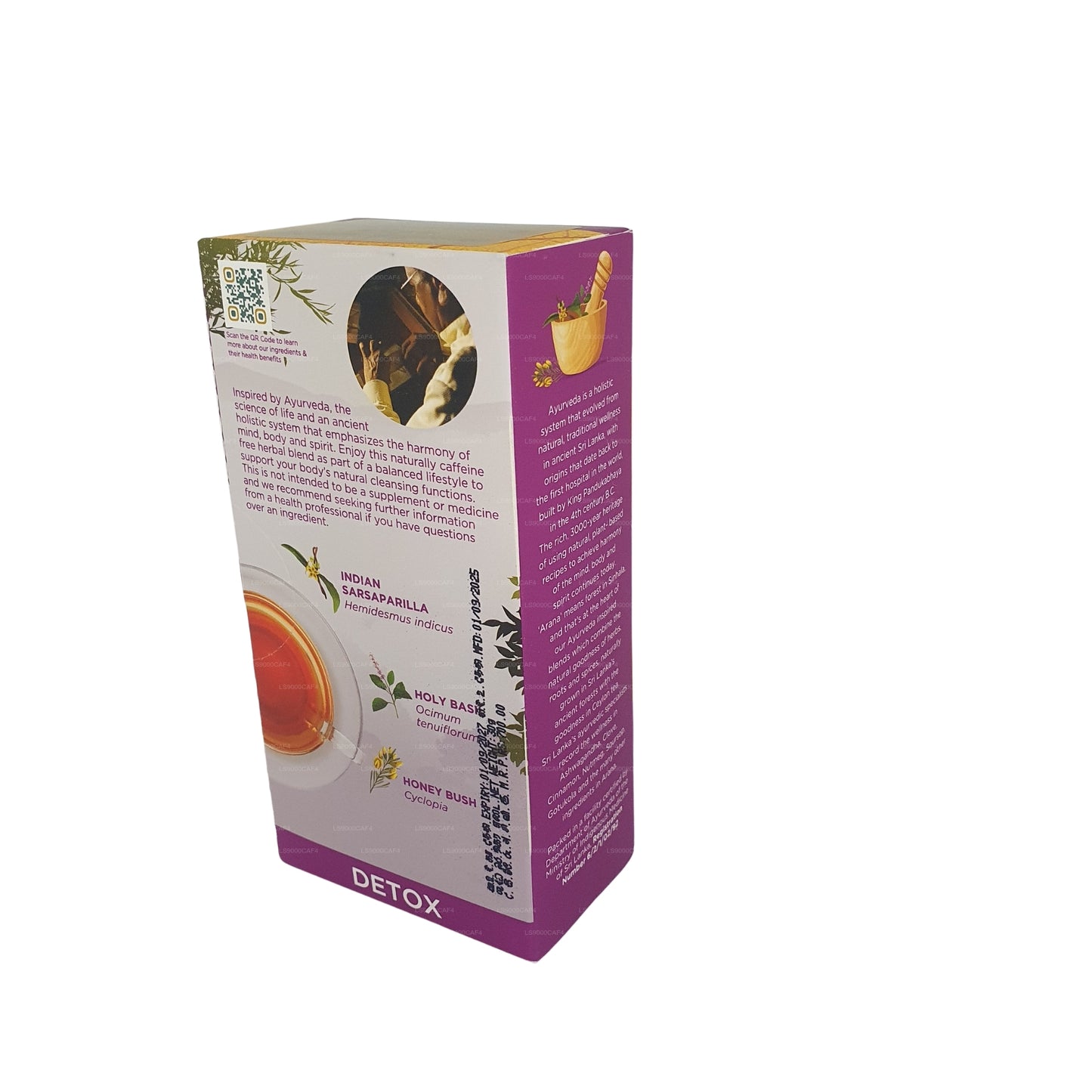Dilmah Arana Detox Natürlicher Kräutertee (20 Teebeutel ohne Etikett)