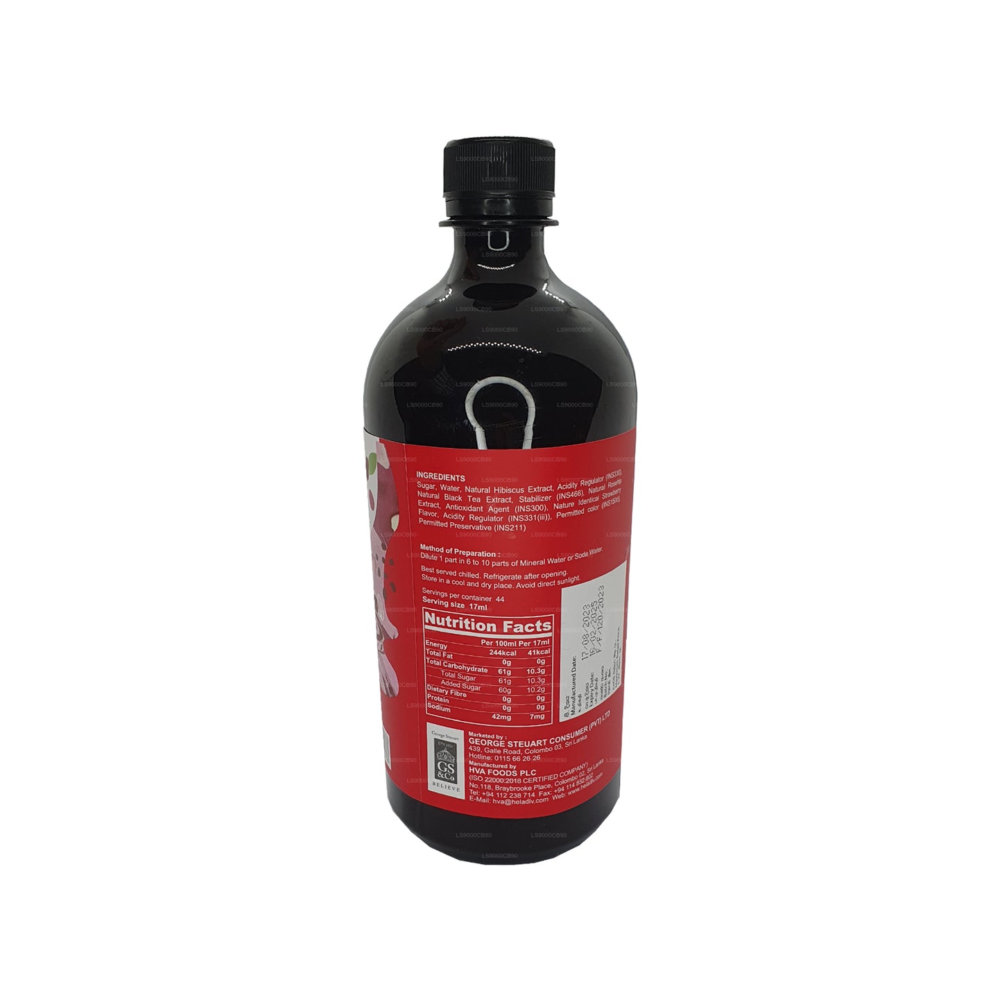 Heladiv Erdbeer-Eistee-Konzentrat Cordial (750 ml)
