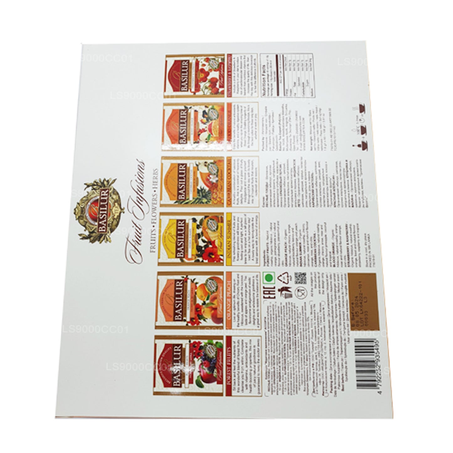 Basilur Ceylon Tea „Fruit Infusions“, 60 Teebeutel, sortiert