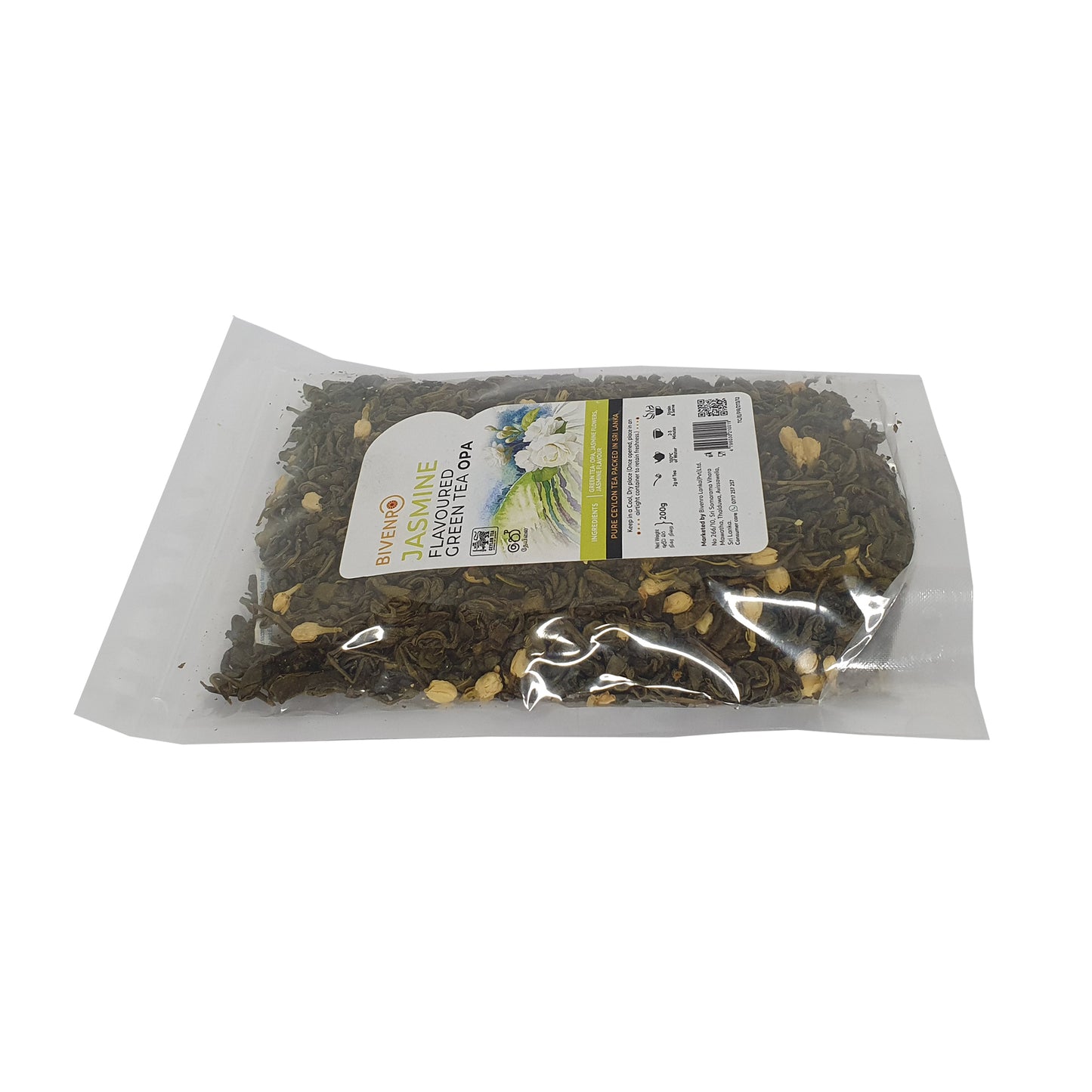 Bivenro Grüner Tee mit Jasmingeschmack, OPA-Qualität (200 g)
