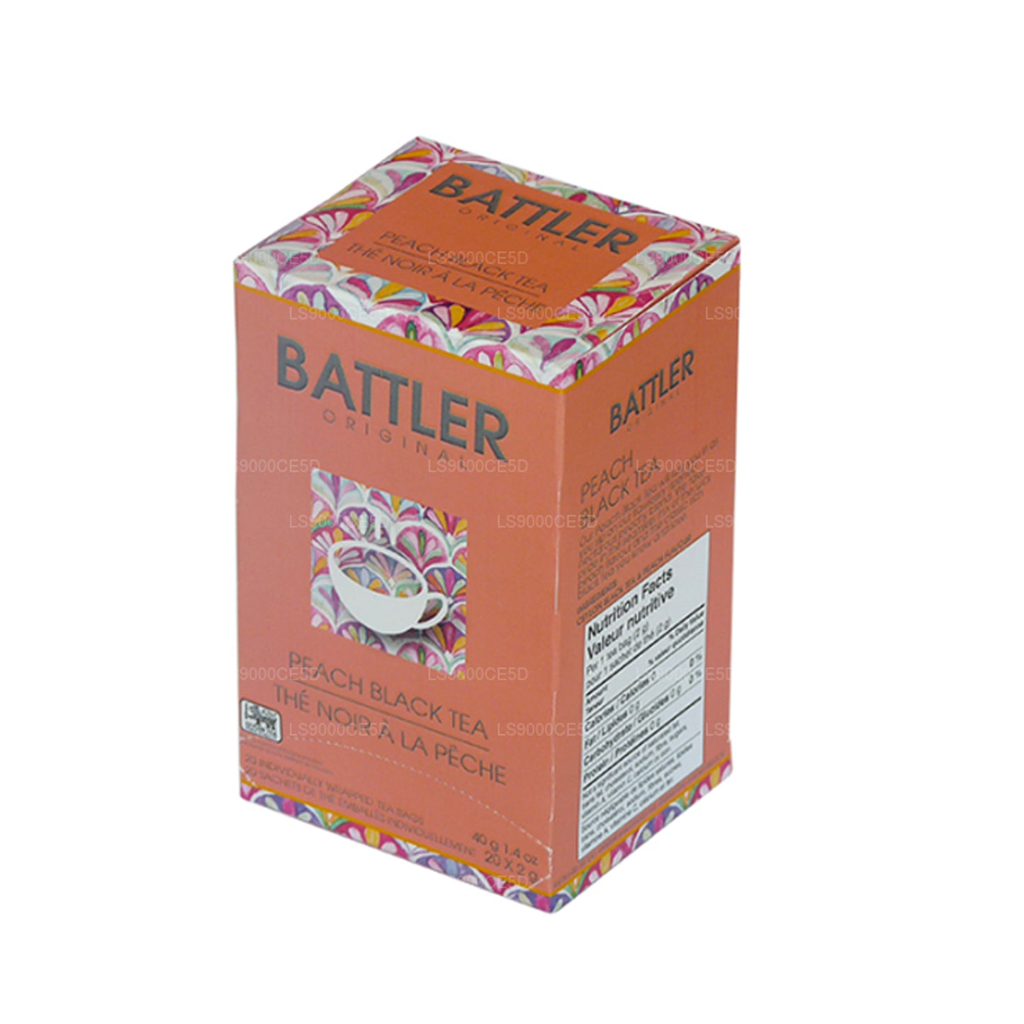 Battler Original Pfirsich-Schwarztee (40 g) 20 Teebeutel