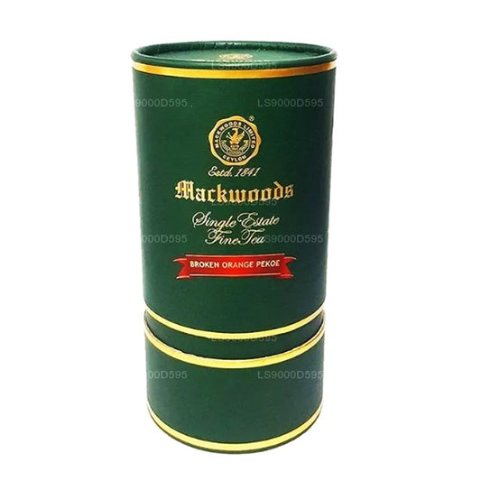 Mackwoods Single Estate, Loseblatt, Broken Orange Pekoe (Bop) in einem Zylinder (200g)