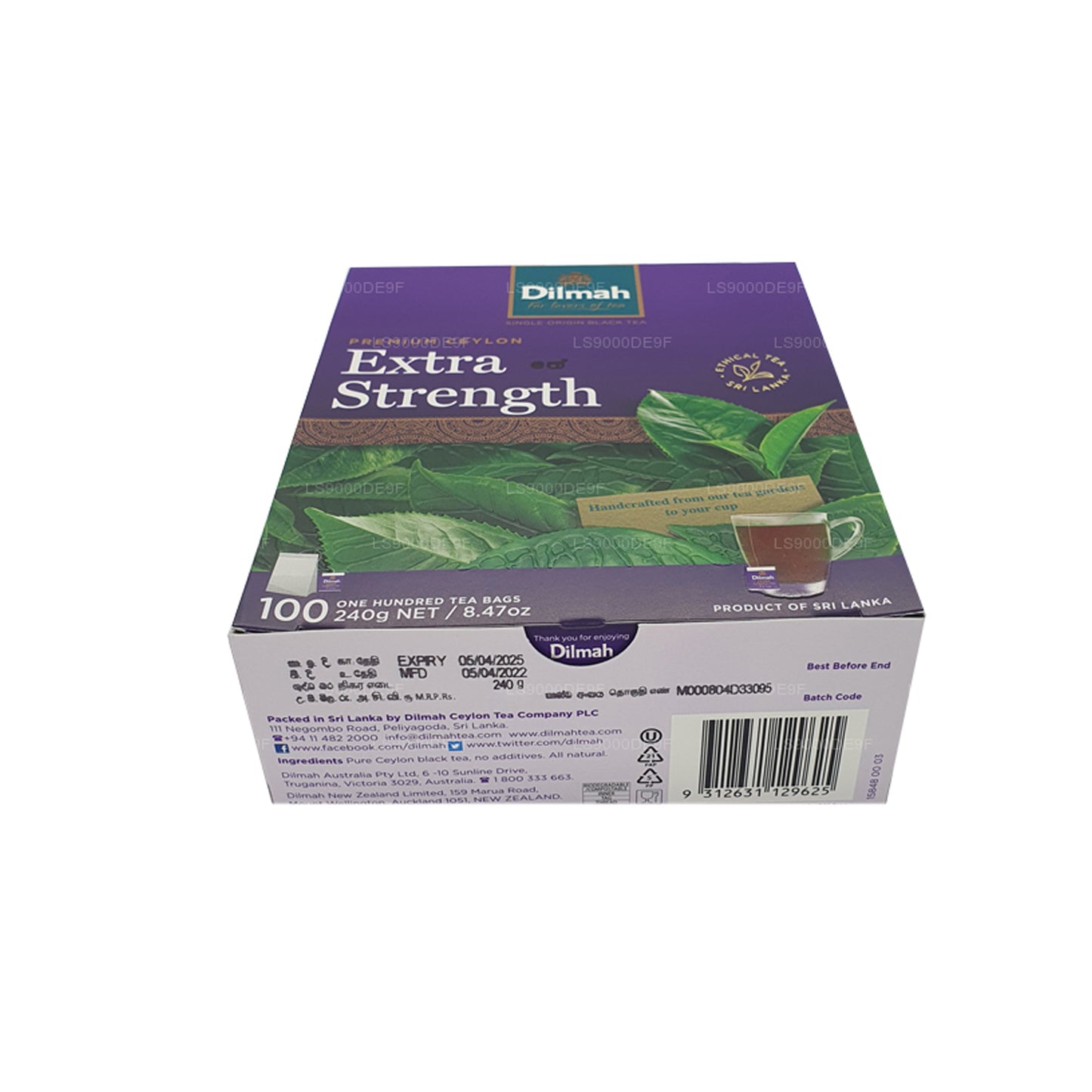 Dilmah Premium Ceylon-Tee, extra stark, 240 g, 100 Teebeutel