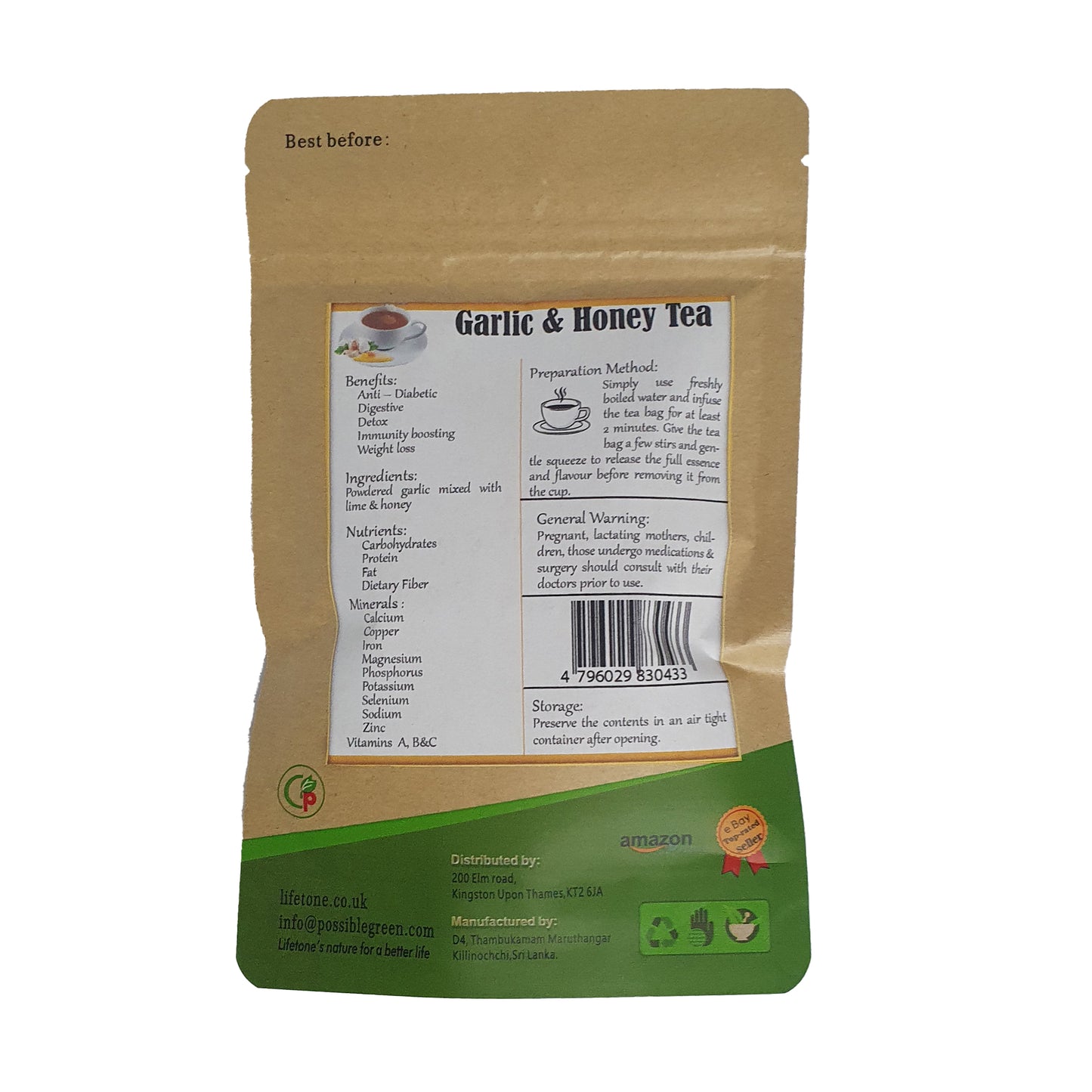 Lifetone Knoblauch-Honigtee (40 g)