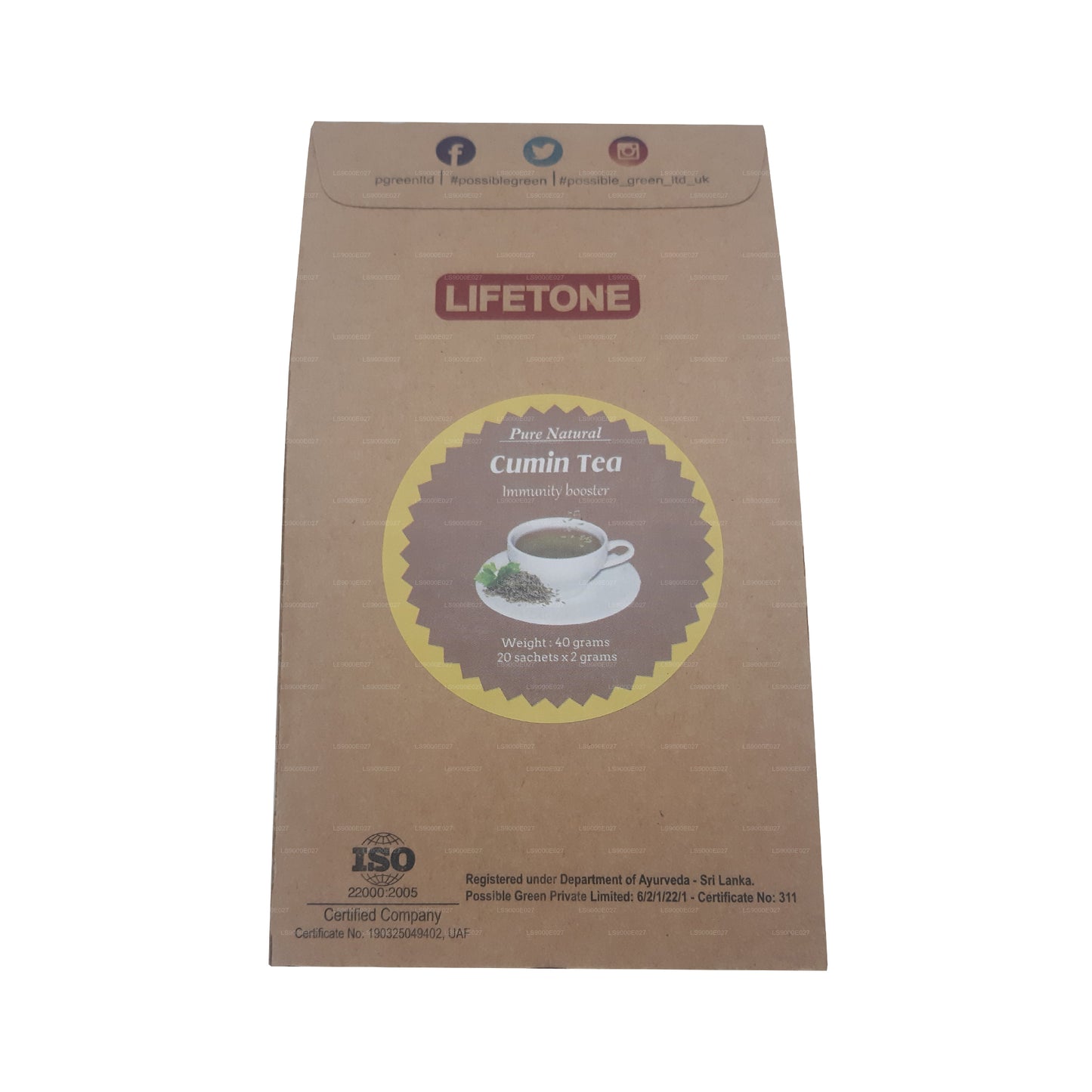 Lifetone Kreuzkümmeltee (40 g) 20 Teebeutel