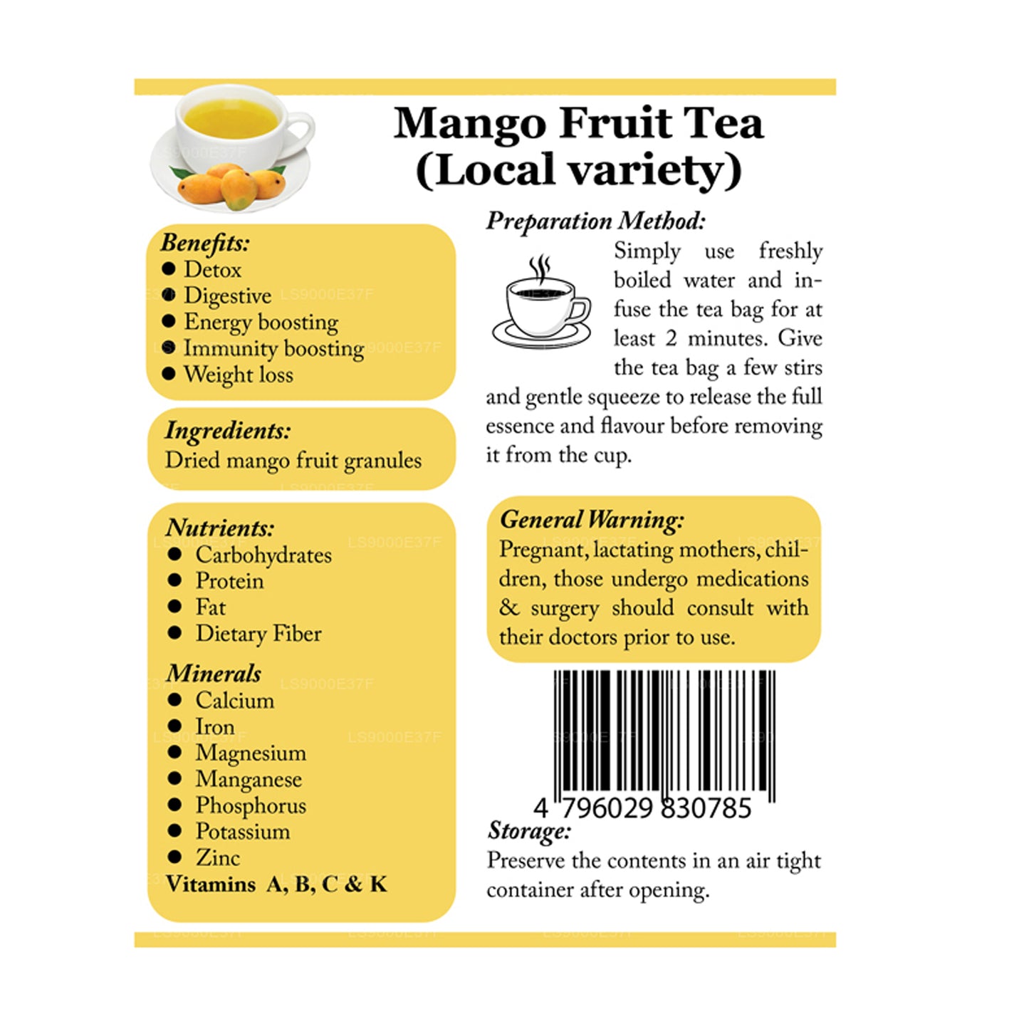 Lifetone Mango-Früchtetee (40g)