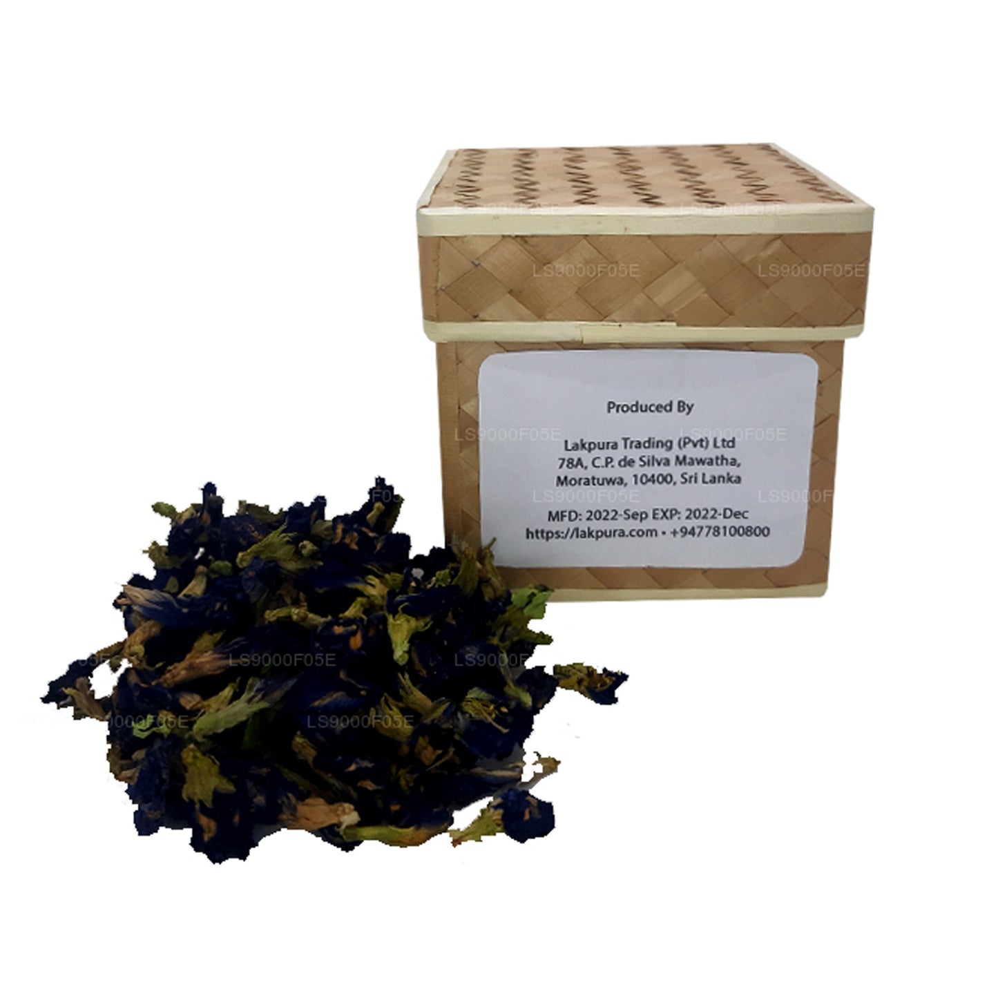 Lakpura Dehydrierter Nil Katarolu (Schmetterlingserbse; Clitoria Ternatea) Kräutertee (40 g)