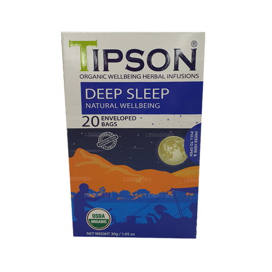 Tipson Organic Deep Sleep Natural Wellbeing Teebeutel (30 g), 20 umhüllte Teebeutel