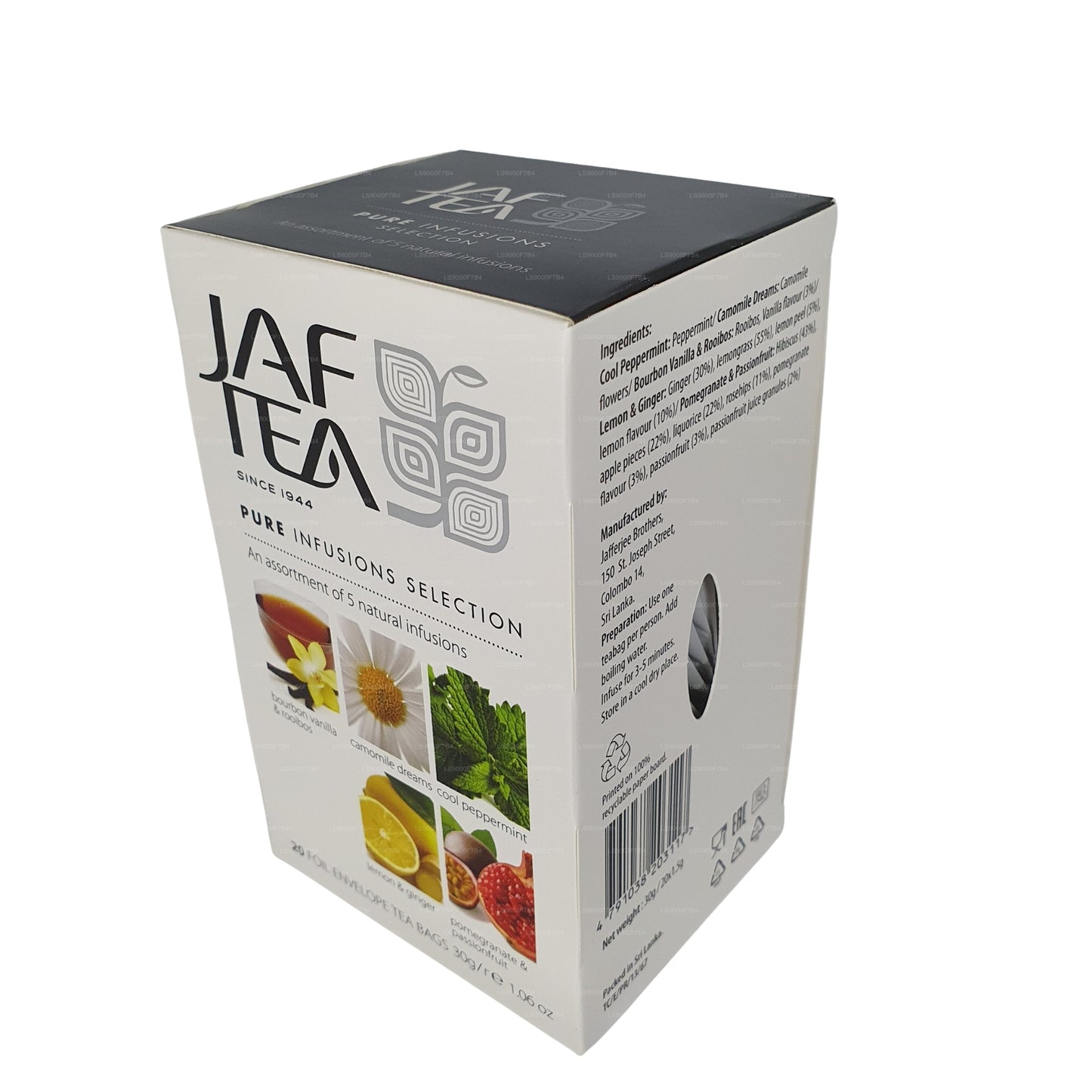 Jaf Tea Pure Infusions Auswahl Folienumschlag-Teebeutel (30 g)