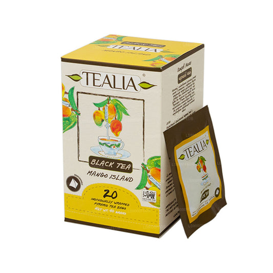 Tealia Mango Island (40 g), 20 Pyramiden-Umschlagsbeutel