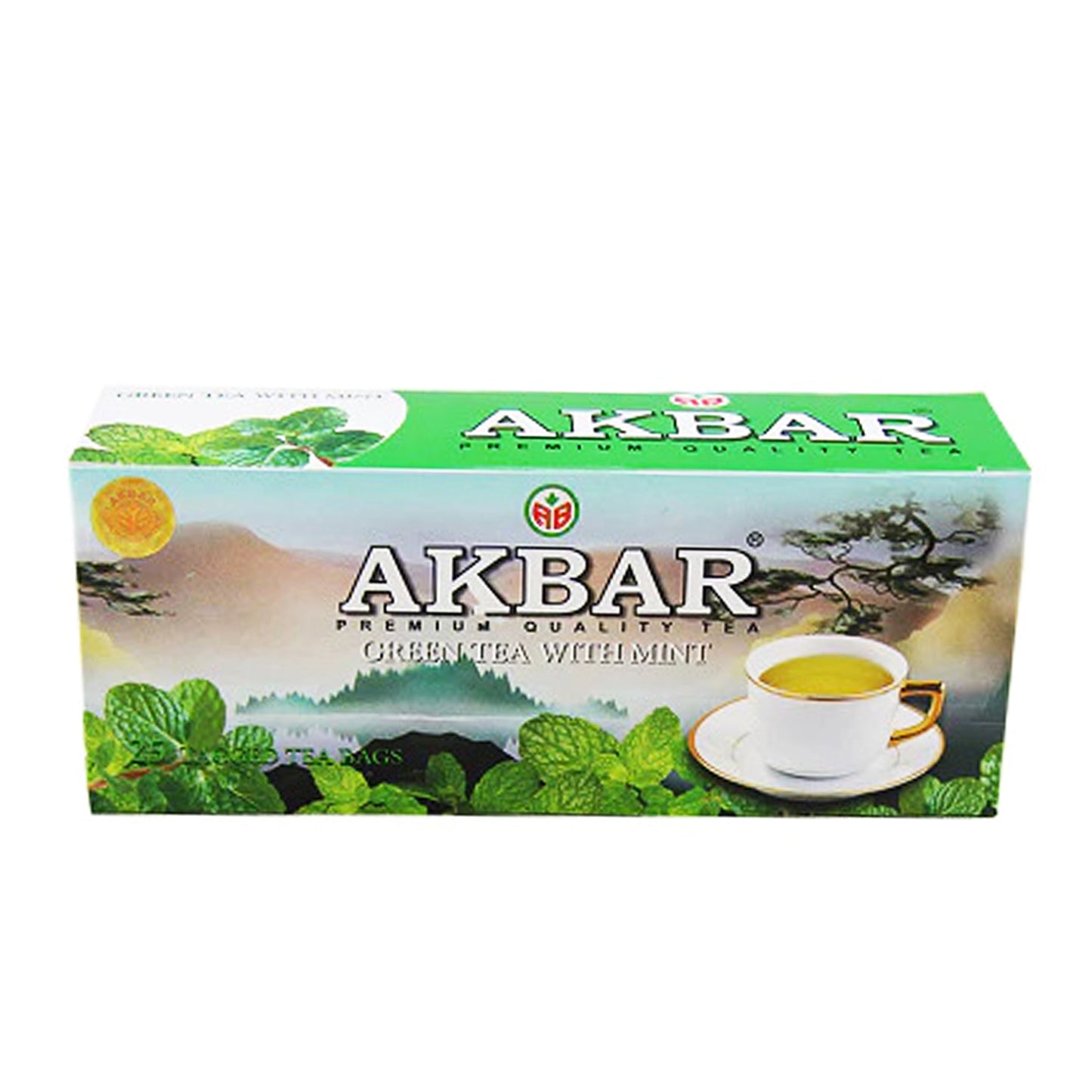 Akbar Grüntee mit Minze (200 g) 100 Teebeutel