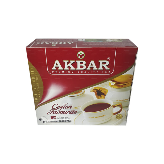 Akbar Ceylon Premium Reiner Schwarztee (200g) 100 Teebeutel