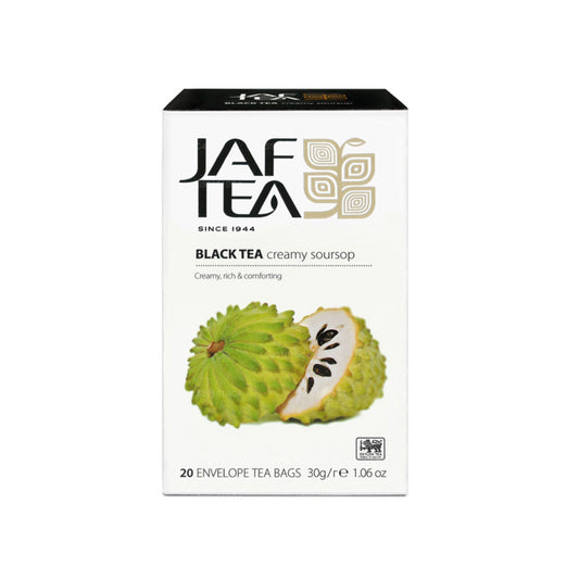 Jaf Tea Pure Fruits Collection Schwarzer Tee Cremiger Soursop (30 g) 20 Teebeutel