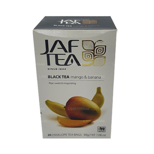 Jaf Tea Pure Fruits Collection Schwarzer Tee Mango Banane (30 g) 20 Teebeutel