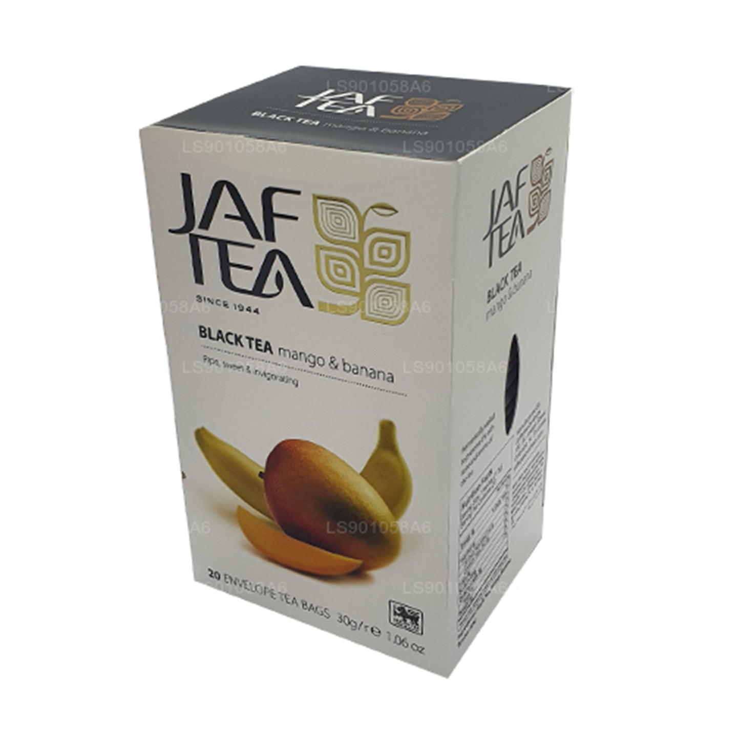 Jaf Tea Pure Fruits Collection Schwarzer Tee Mango Banane (30 g) 20 Teebeutel