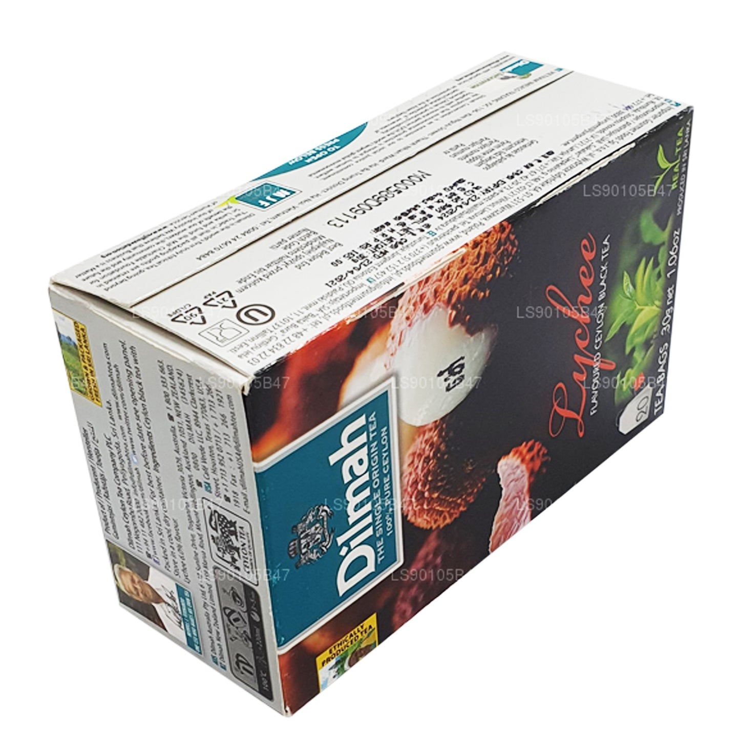 Schwarzer Tee mit Dilmah Lychee-Geschmack (30 g)