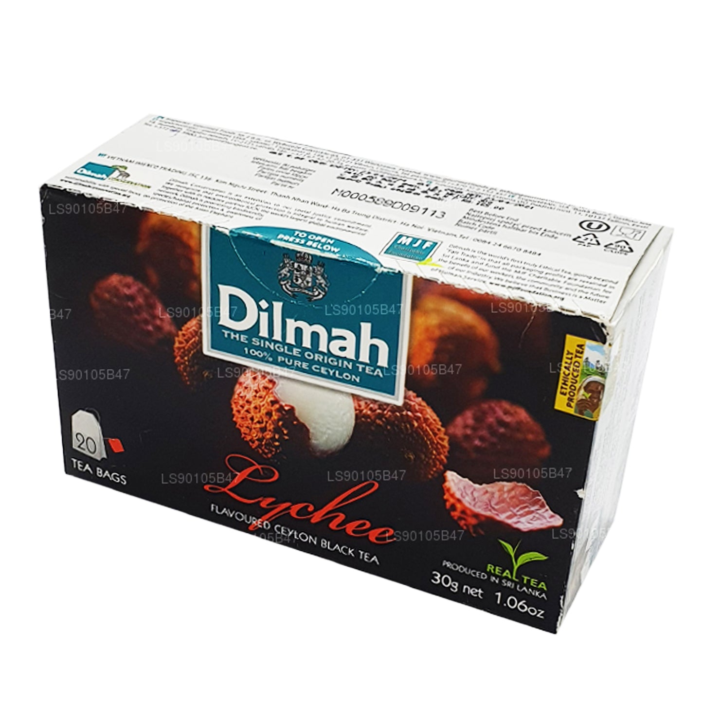 Schwarzer Tee mit Dilmah Lychee-Geschmack (30 g)