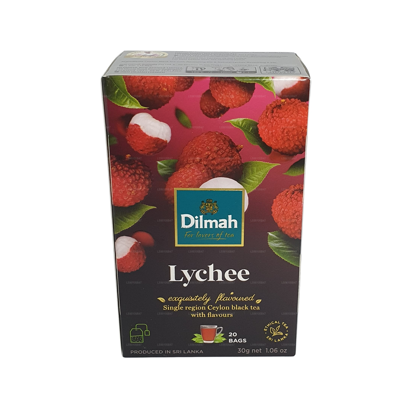 Schwarzer Tee mit Dilmah Lychee-Geschmack (30 g)