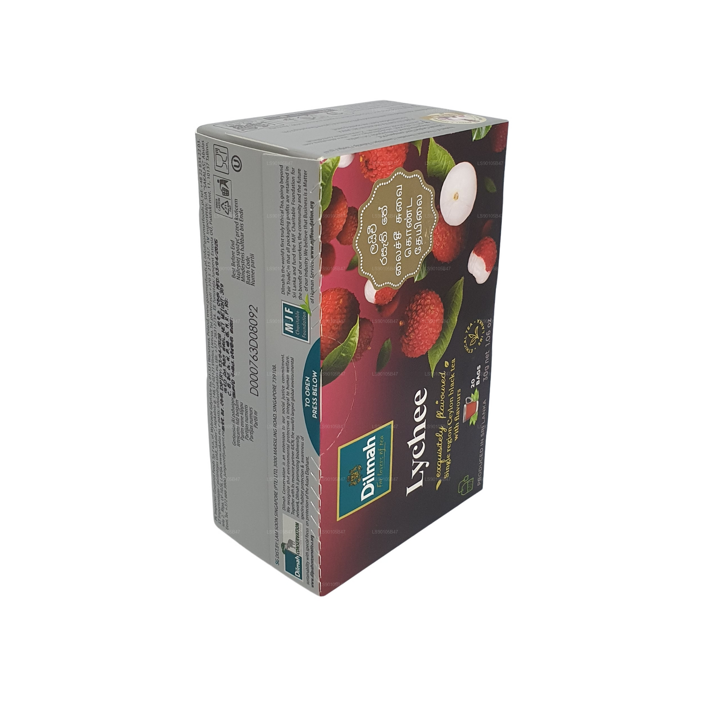 Schwarzer Tee mit Dilmah Lychee-Geschmack (30 g)