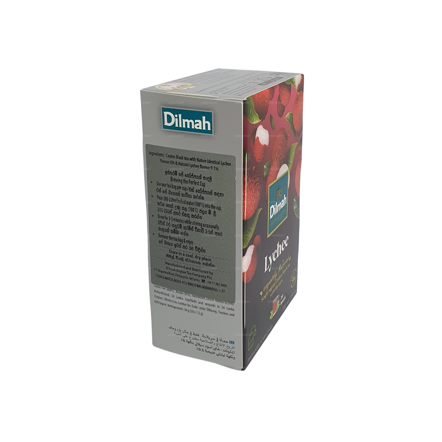 Schwarzer Tee mit Dilmah Lychee-Geschmack (30 g)