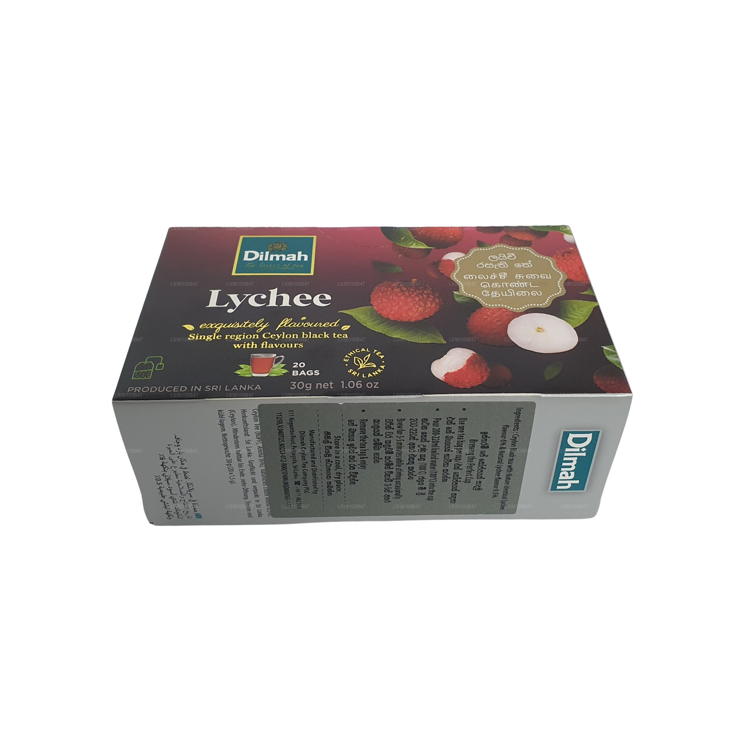 Schwarzer Tee mit Dilmah Lychee-Geschmack (30 g)