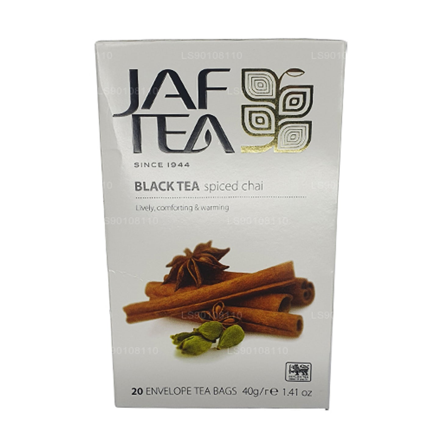 Jaf Tea Pure Spice Collection Schwarzer Tee Gewürzter Chai (40 g) 20 Teebeutel