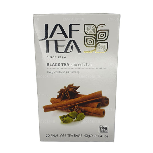 Jaf Tea Pure Spice Collection Schwarzer Tee Gewürzter Chai (40 g) 20 Teebeutel
