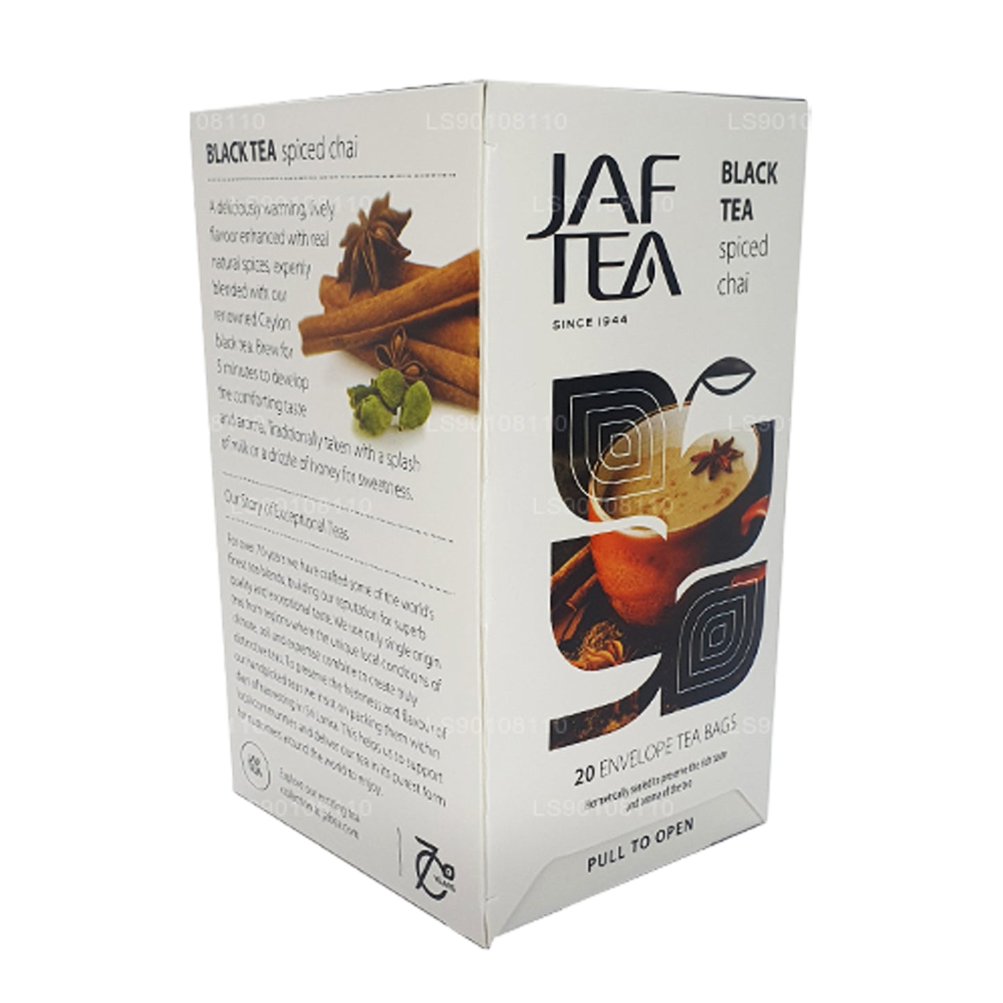 Jaf Tea Pure Spice Collection Schwarzer Tee Gewürzter Chai (40 g) 20 Teebeutel