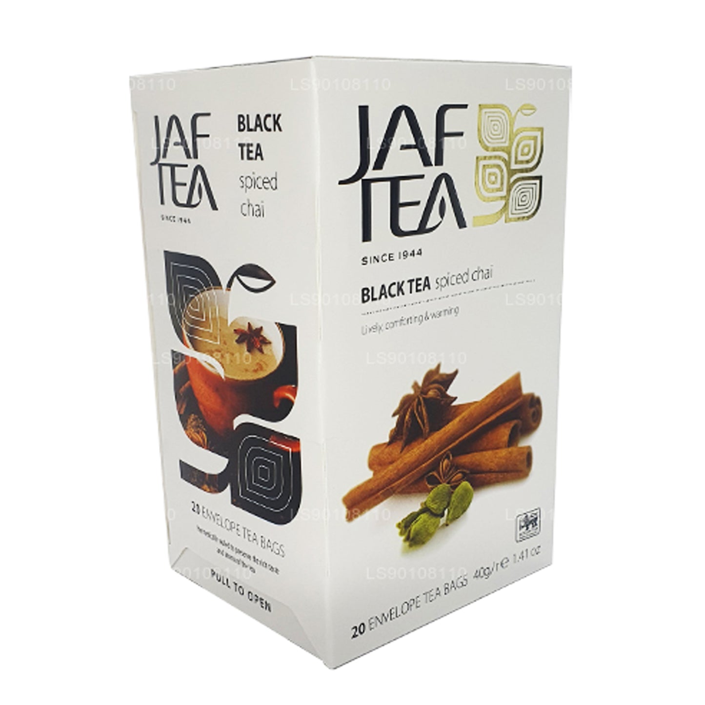 Jaf Tea Pure Spice Collection Schwarzer Tee Gewürzter Chai (40 g) 20 Teebeutel