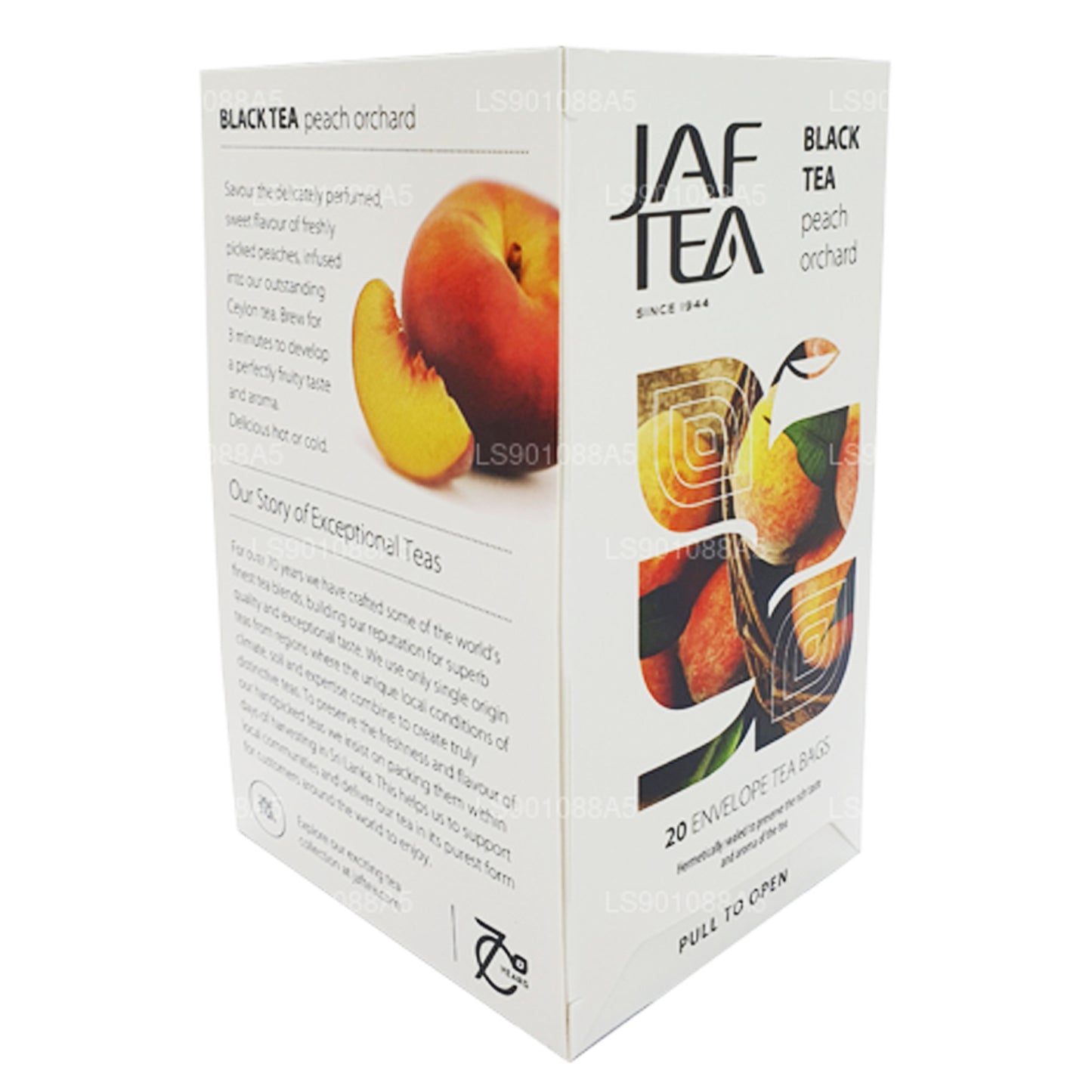 Jaf Tea Pure Fruits Collection Black Tea Peach Orchard (30 g) 20 Teebeutel