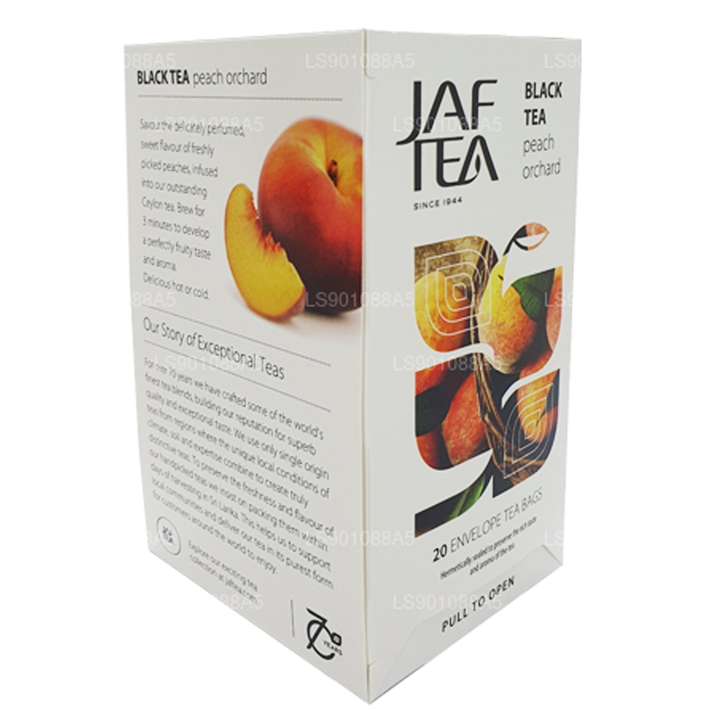 Jaf Tea Pure Fruits Collection Black Tea Peach Orchard (30 g) 20 Teebeutel