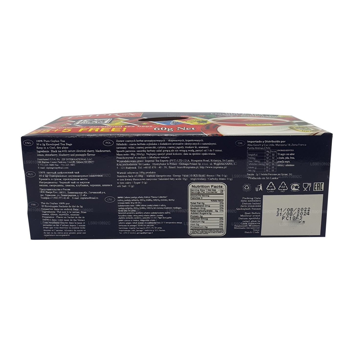 Impra Flavor Collection Ceylon Schwarztee (60 g) 30 Teebeutel