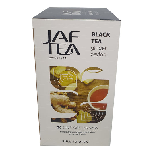 Jaf Tea Pure Spice Collection Schwarzer Tee Ingwer Ceylon (40 g) 20 Teebeutel
