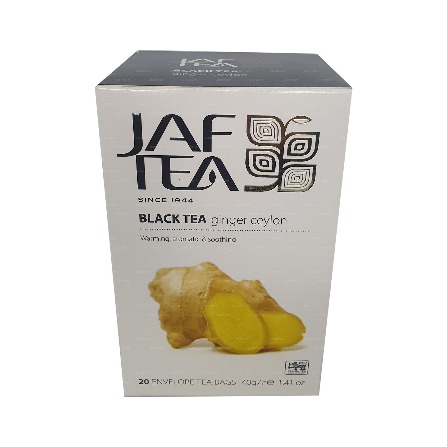 Jaf Tea Pure Spice Collection Schwarzer Tee Ingwer Ceylon (40 g) 20 Teebeutel